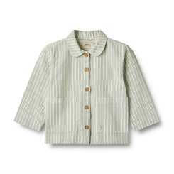 Wheat Overshirt Ghita - Aquablue stripe